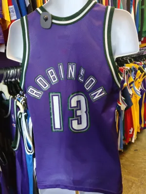 Vintage #13 GLENN ROBINSON Milwaukee Bucks NBA Champion Jersey 40