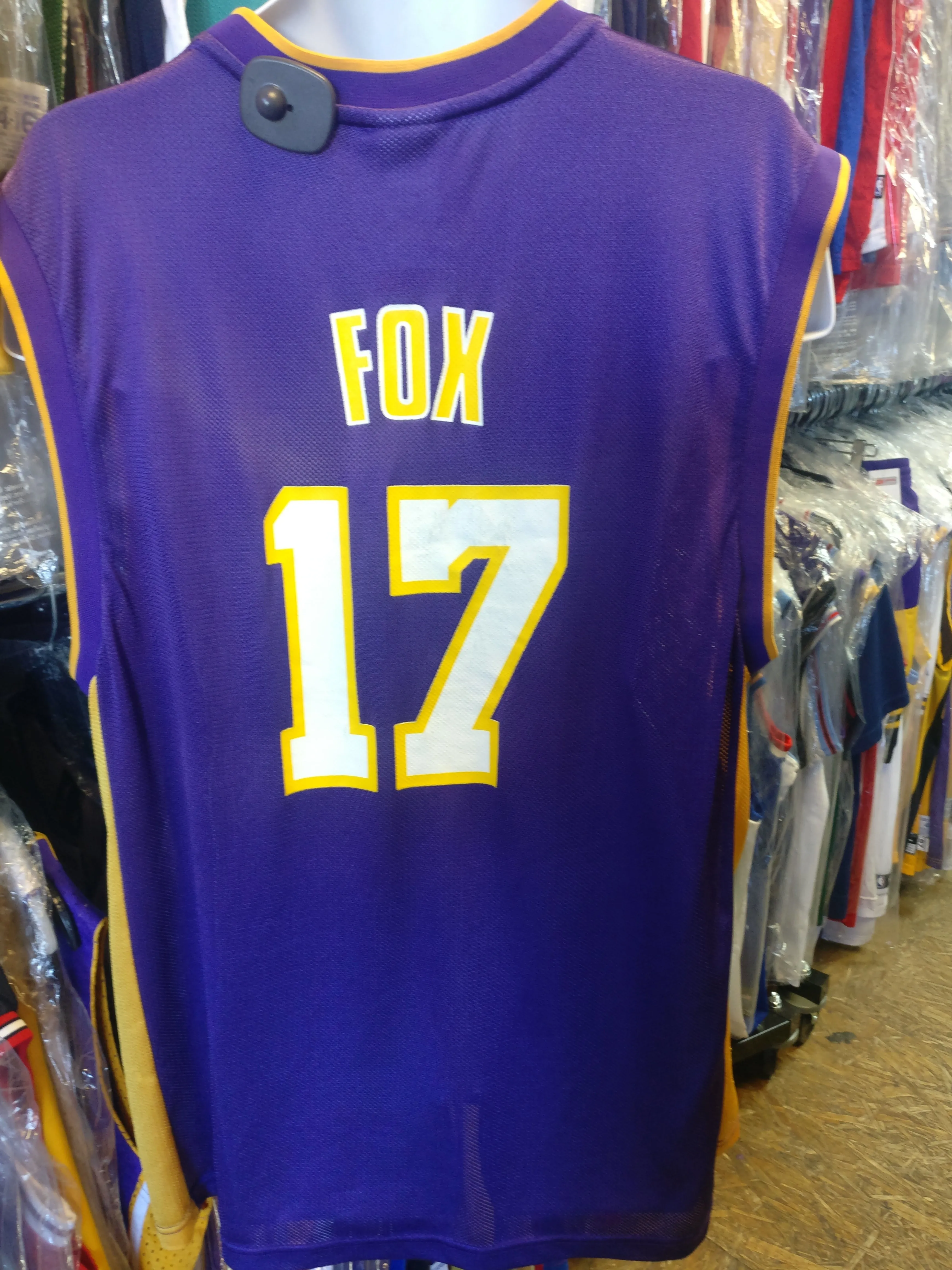 Vintage #17 RICK FOX Los Angeles Lakers NBA Reebok Jersey L