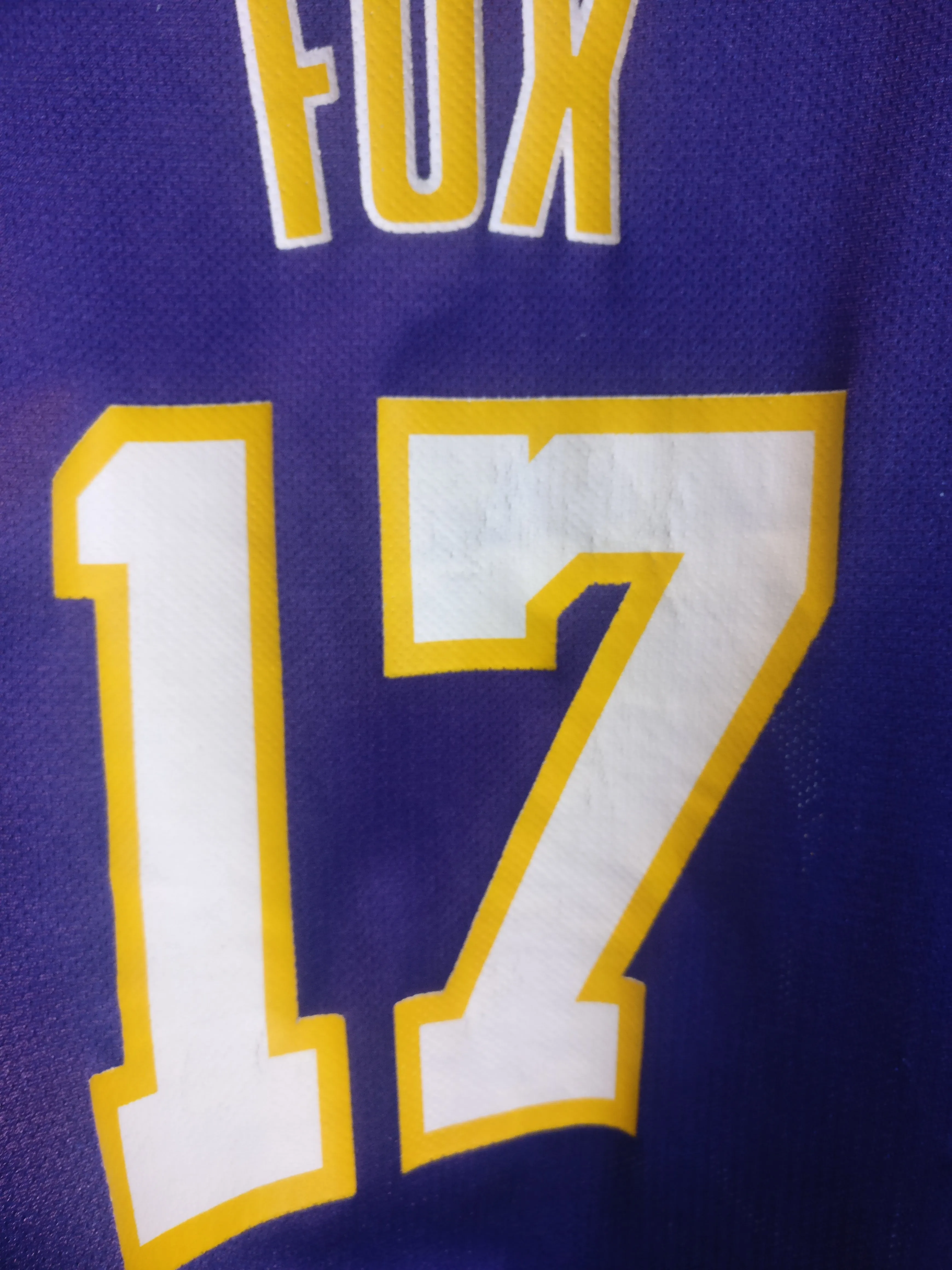 Vintage #17 RICK FOX Los Angeles Lakers NBA Reebok Jersey L