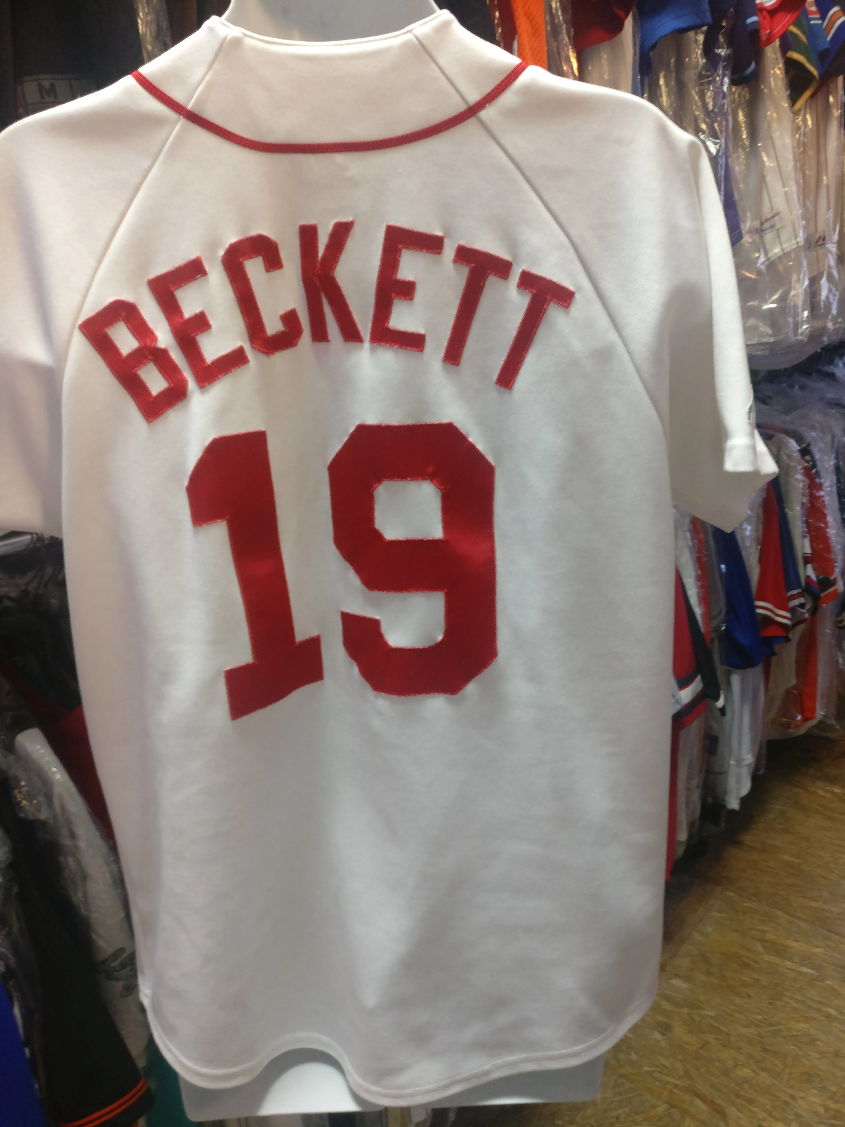 Vintage #19 JOSH BECKETT Boston Red Sox MLB Majestic Jersey S