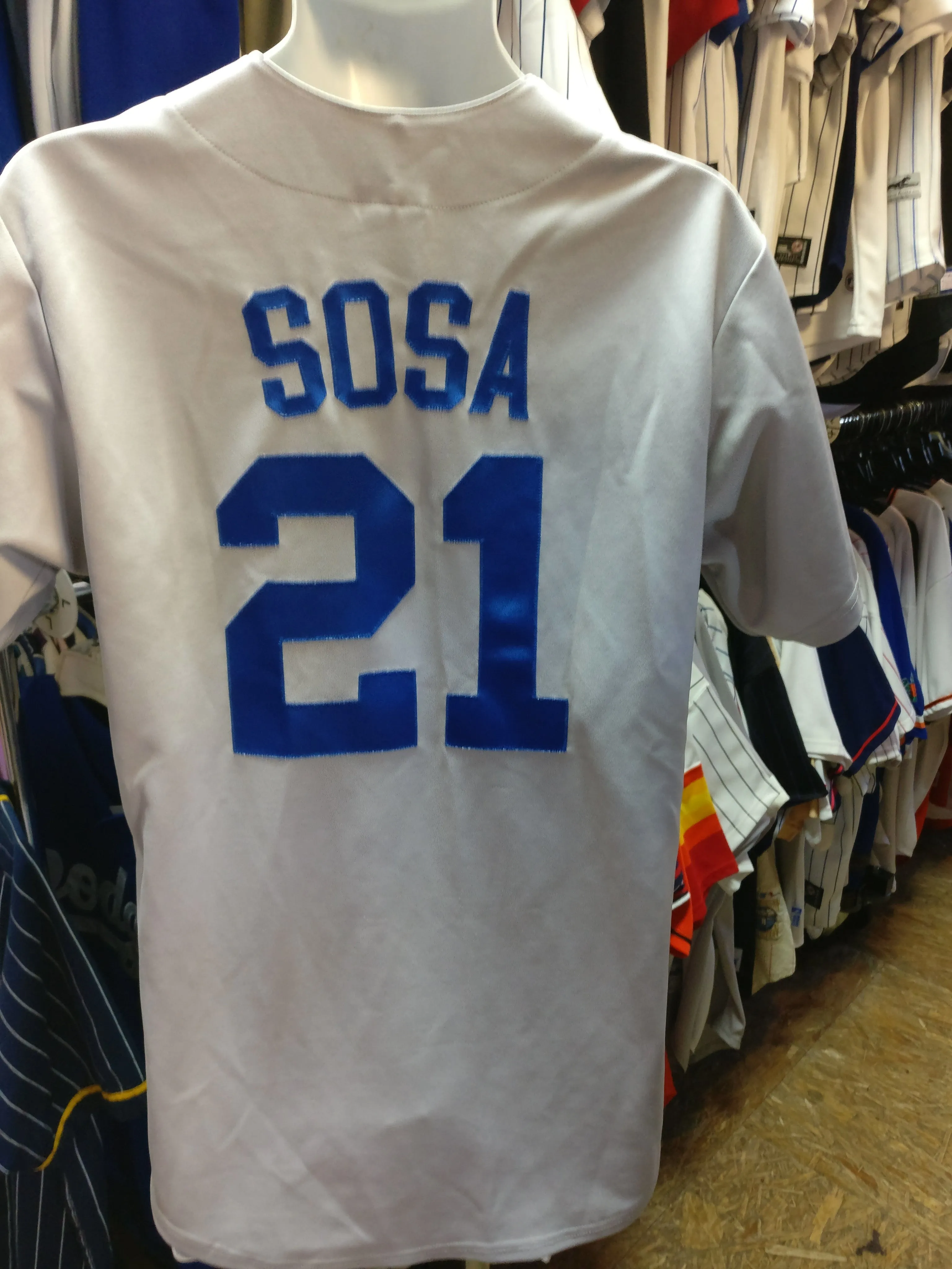 Vintage #21 SAMMY SOSA Chicago Cubs MLB Majestic Jersey M