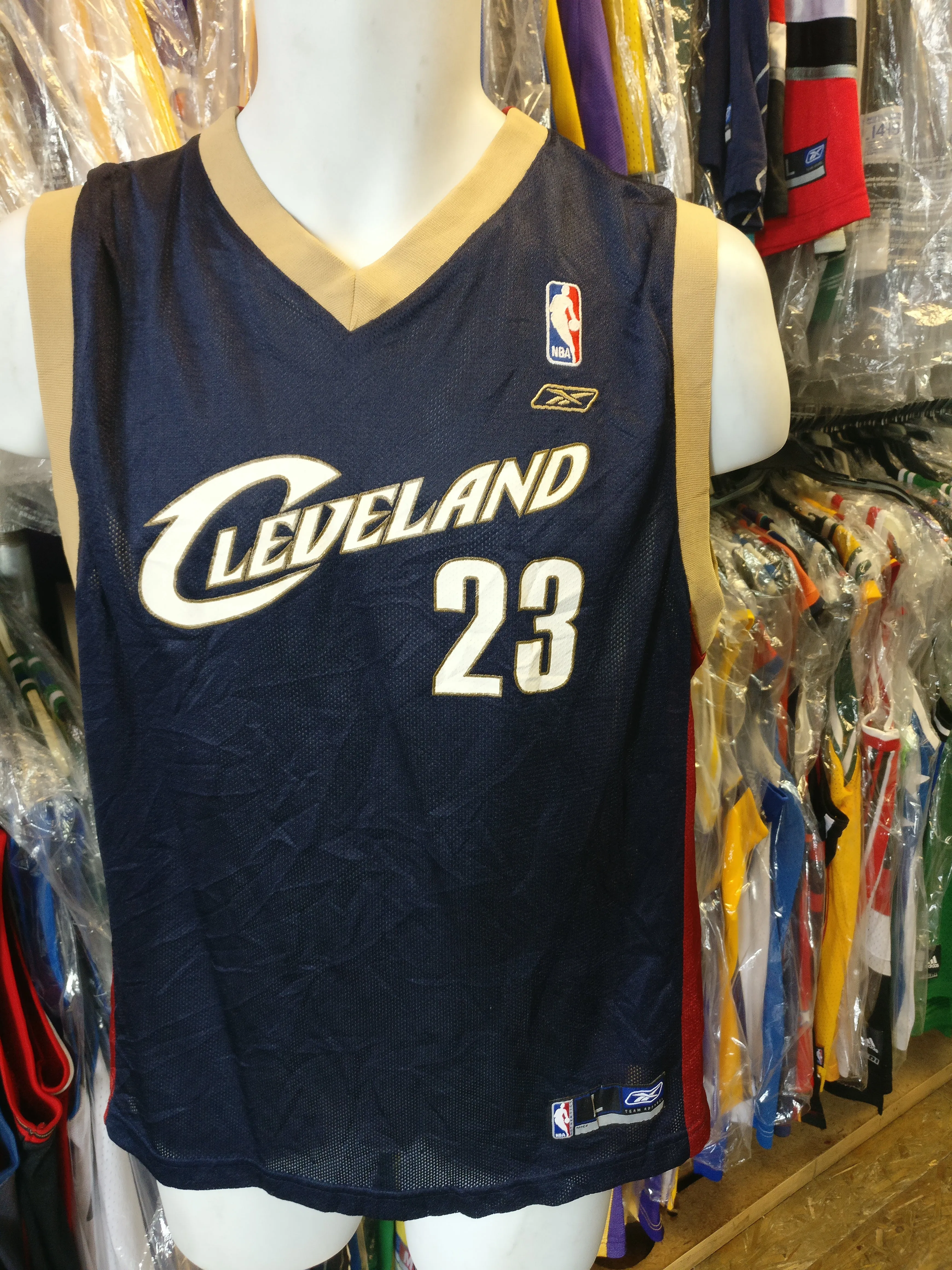 Vintage #23 LEBRON JAMES Cleveland Cavaliers NBA Reebok Jersey YL