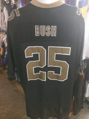 Vintage #25 REGGIE BUSH New Orleans Saints NFL Reebok Jersey XL