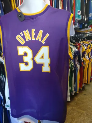 Vintage #34 SHAQUILLE O'NEAL Los Angeles Lakers NBA Champion Jersey 40