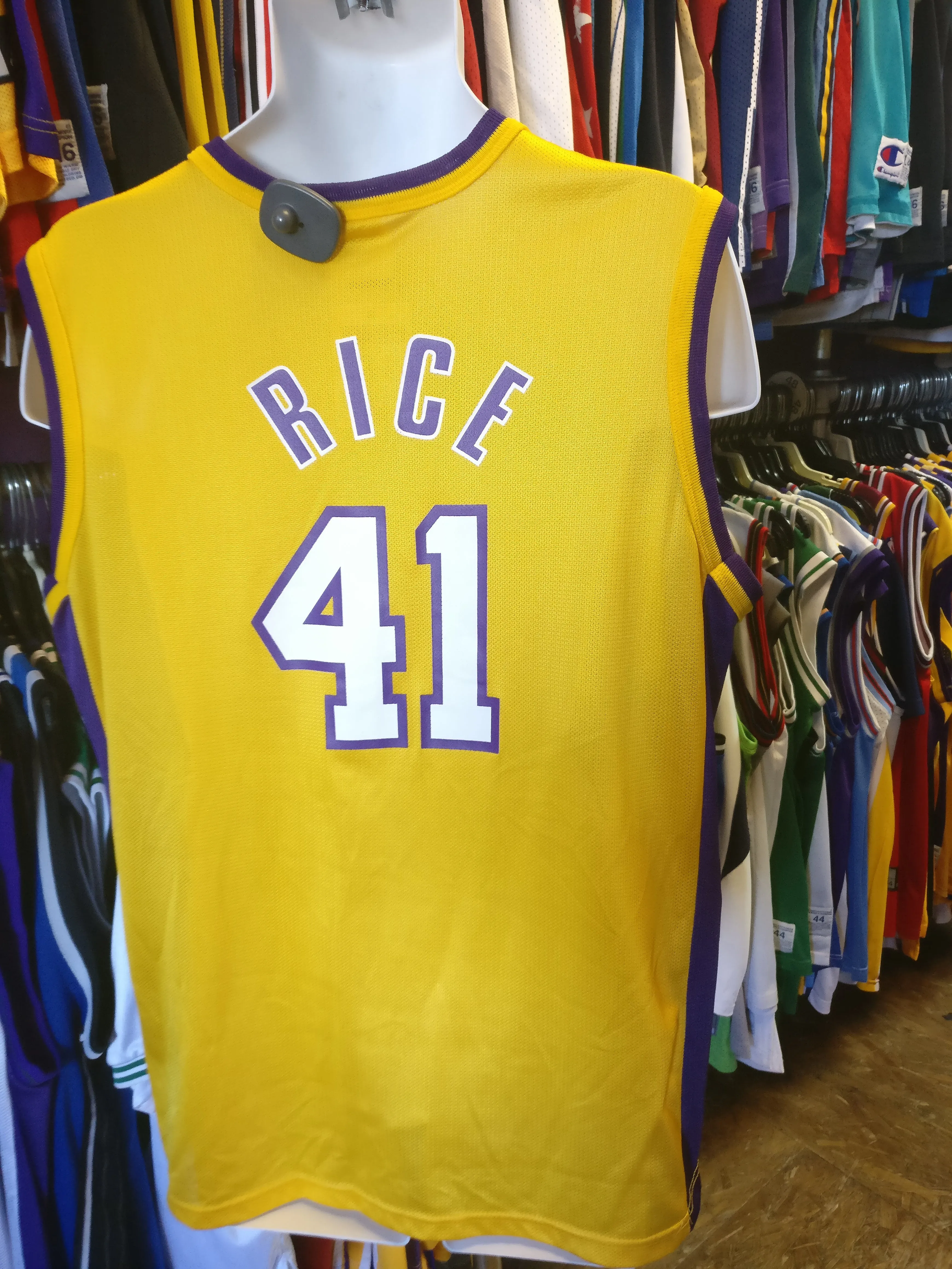 Vintage #41 GLEN RICE Los Angeles Lakers NBA Champion Jersey 40