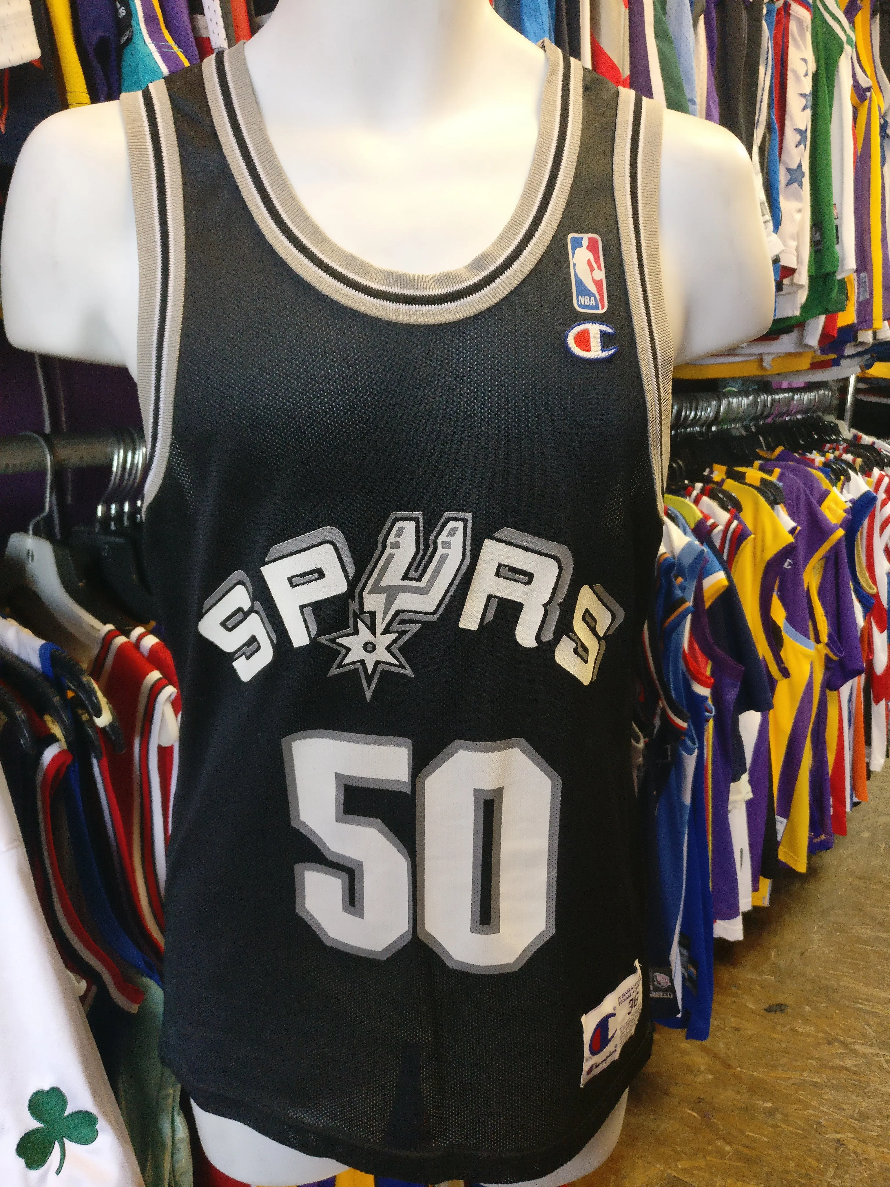 Vintage #50 DAVID ROBINSON San Antonio Spurs NBA Champion Jersey 36