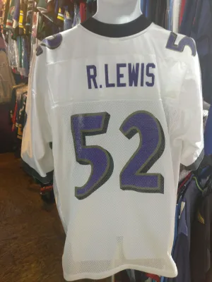 Vintage #52 RAY LEWIS Baltimore Ravens NFL Reebok Jersey L