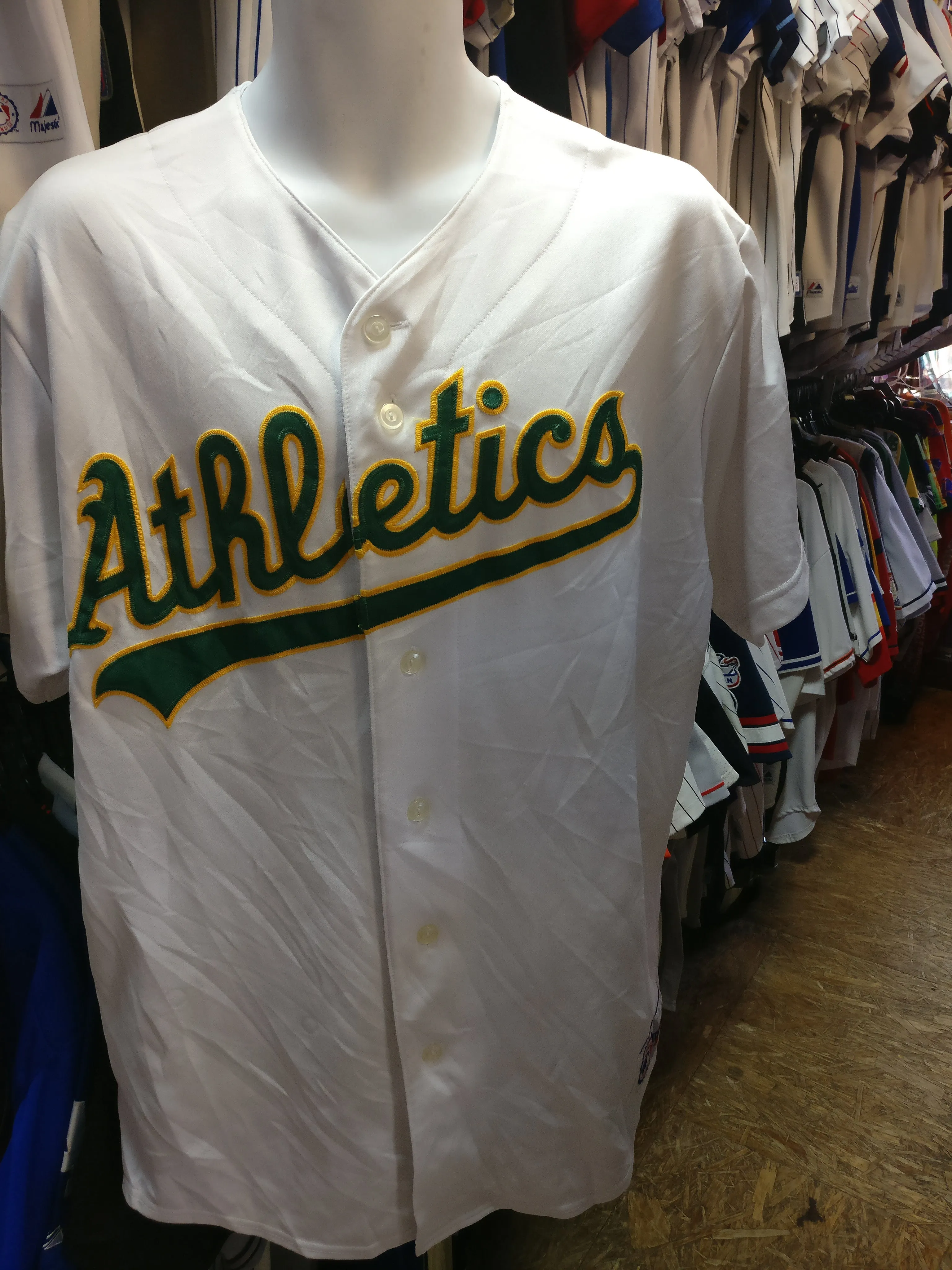 Vintage #75 BARRY ZITO Oakland Athletics MLB Majestic Jersey XL