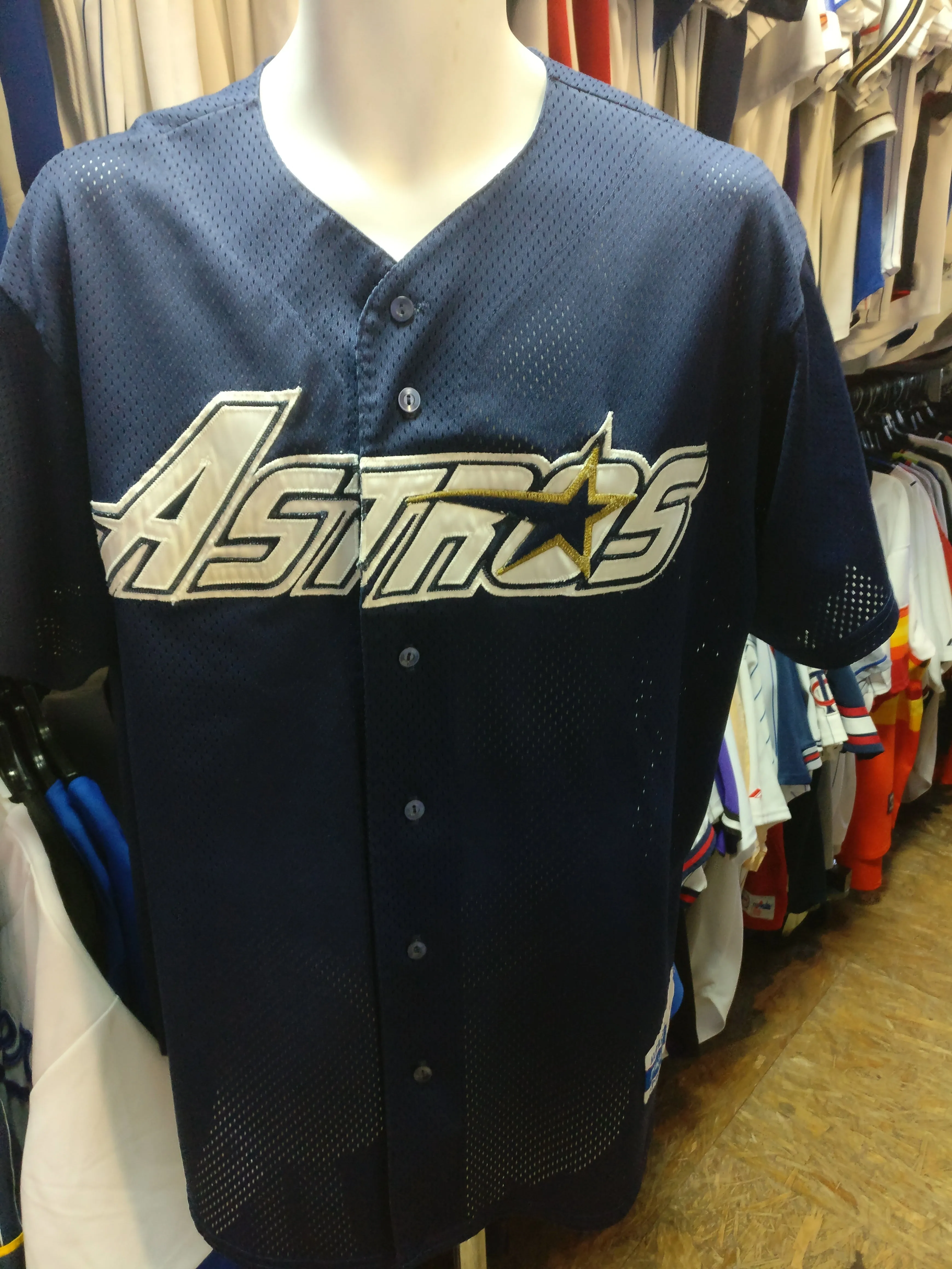 Vintage #8 HOUSTON ASTROS MLB Majestic Authentic Jersey L