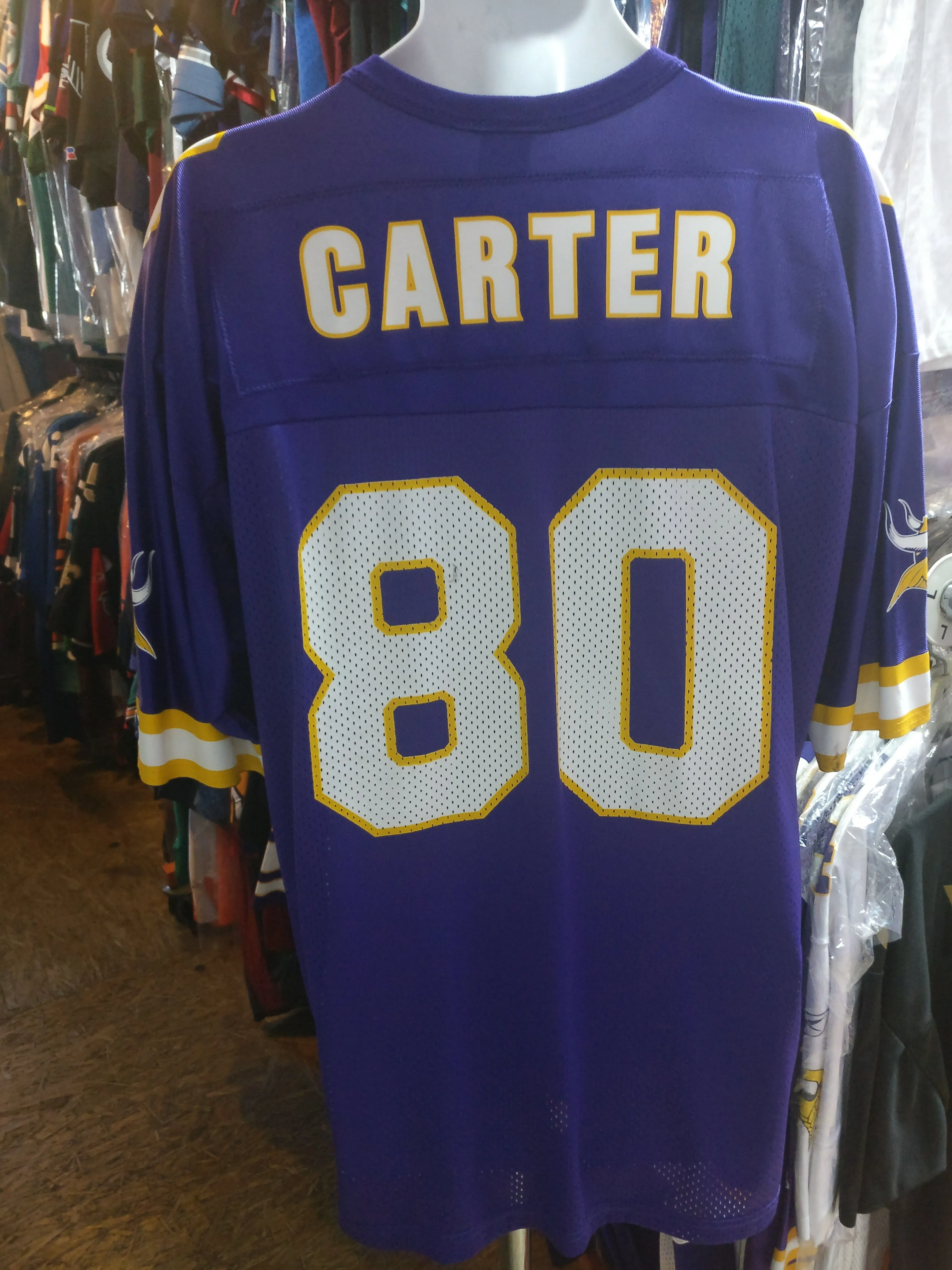 Vintage #80 CRIS CARTER Minnesota Vikings NFL Champion Jersey 44