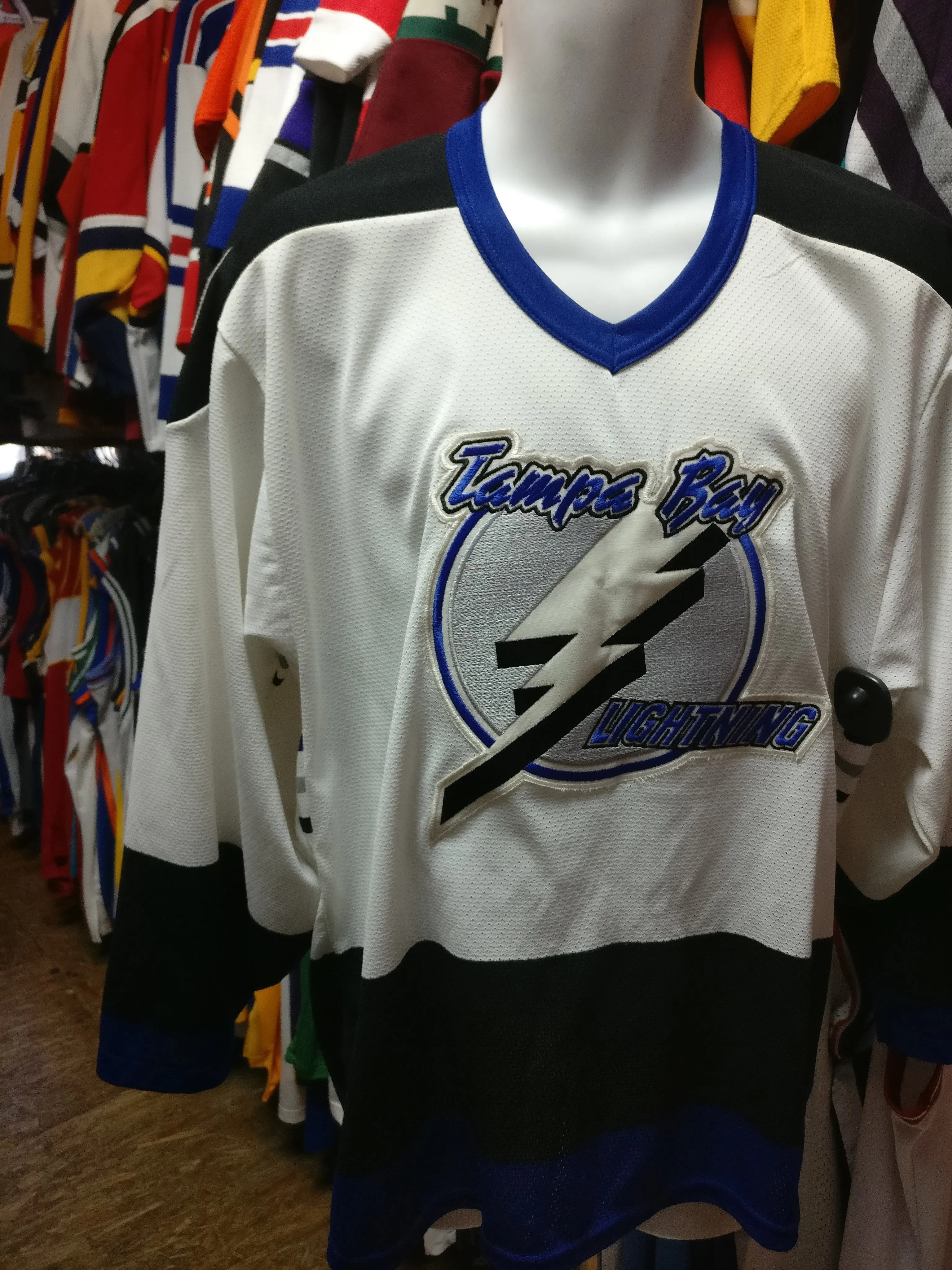 Vintage 90s TAMPA BAY LIGHTNING NHL Maska Jersey M