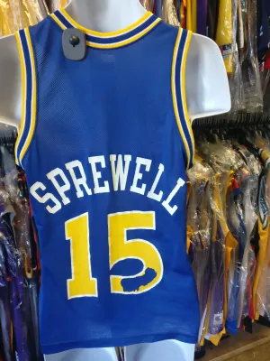 Vtg #15 LATRELL SPREWELL Golden State Warriors Champion Jersey 36