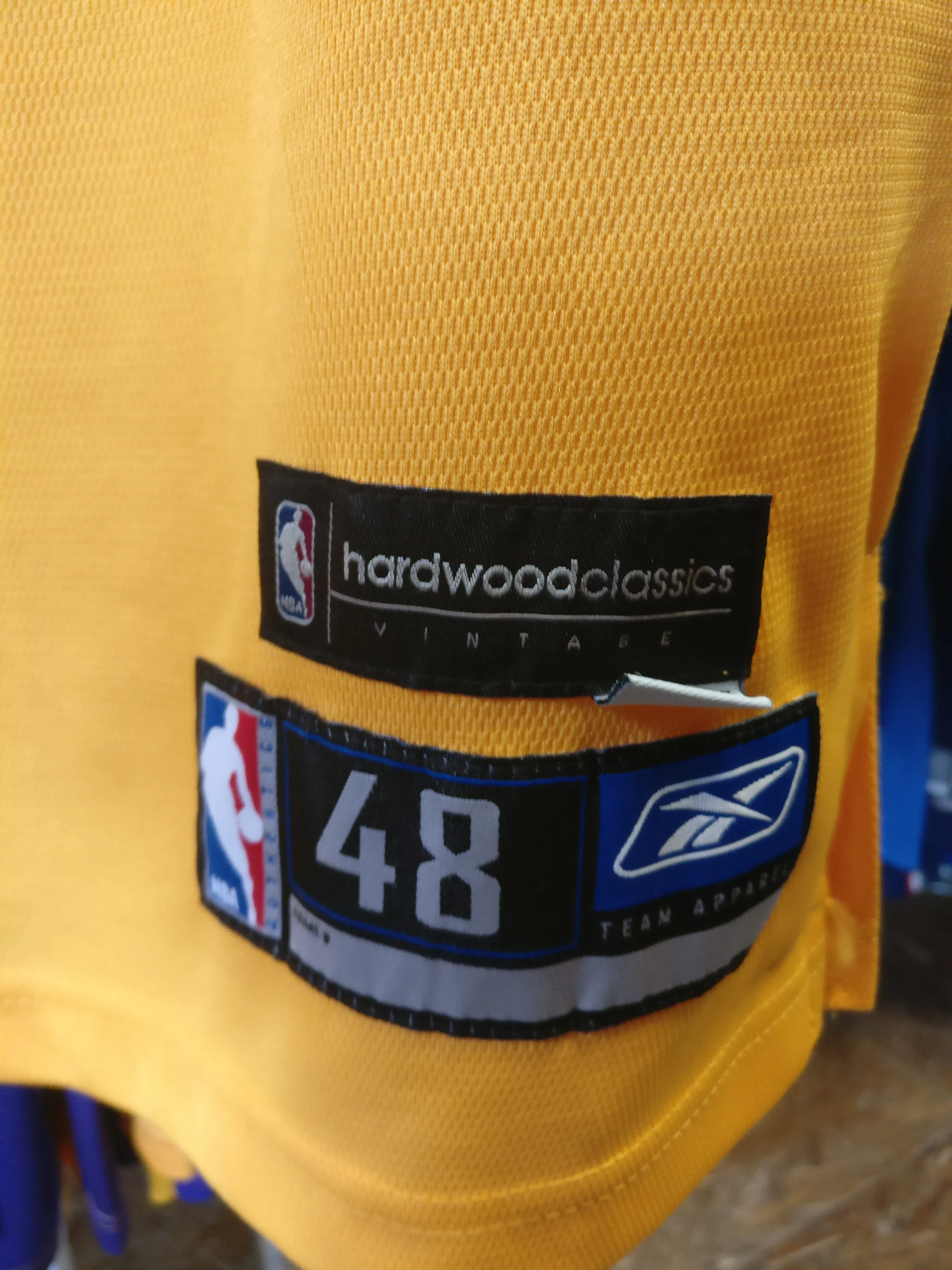 Vtg #23 JASON RICHARDSON G. S. Warriors NBA Reebok Authentic Jersey 48