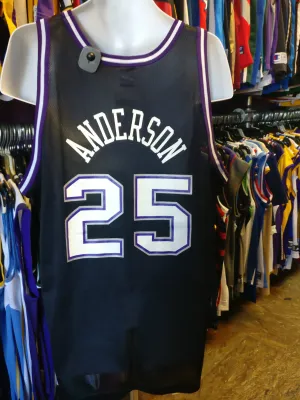 Vtg #25 NICK ANDERSON Sacramento Kings Champion Jersey 48 (Deadstock)