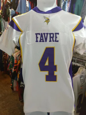 Vtg #4 BRETT FAVRE Minnesota Vikings NFL Reebok Authentic Jersey YXL: