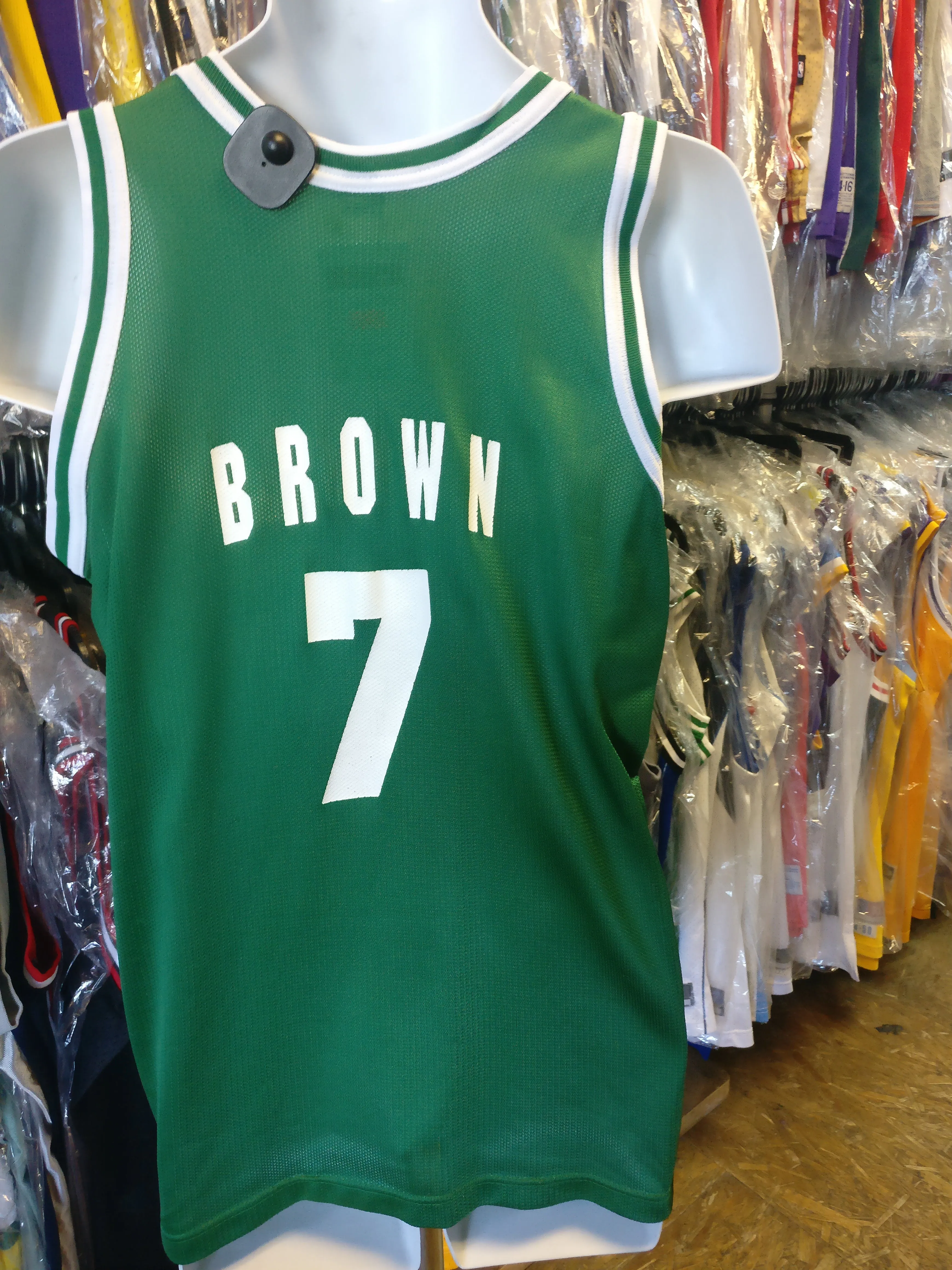 Vtg #7 DeCOVAN KADELL "DEE" BROWN Boston Celtics Champion Jersey 18-20