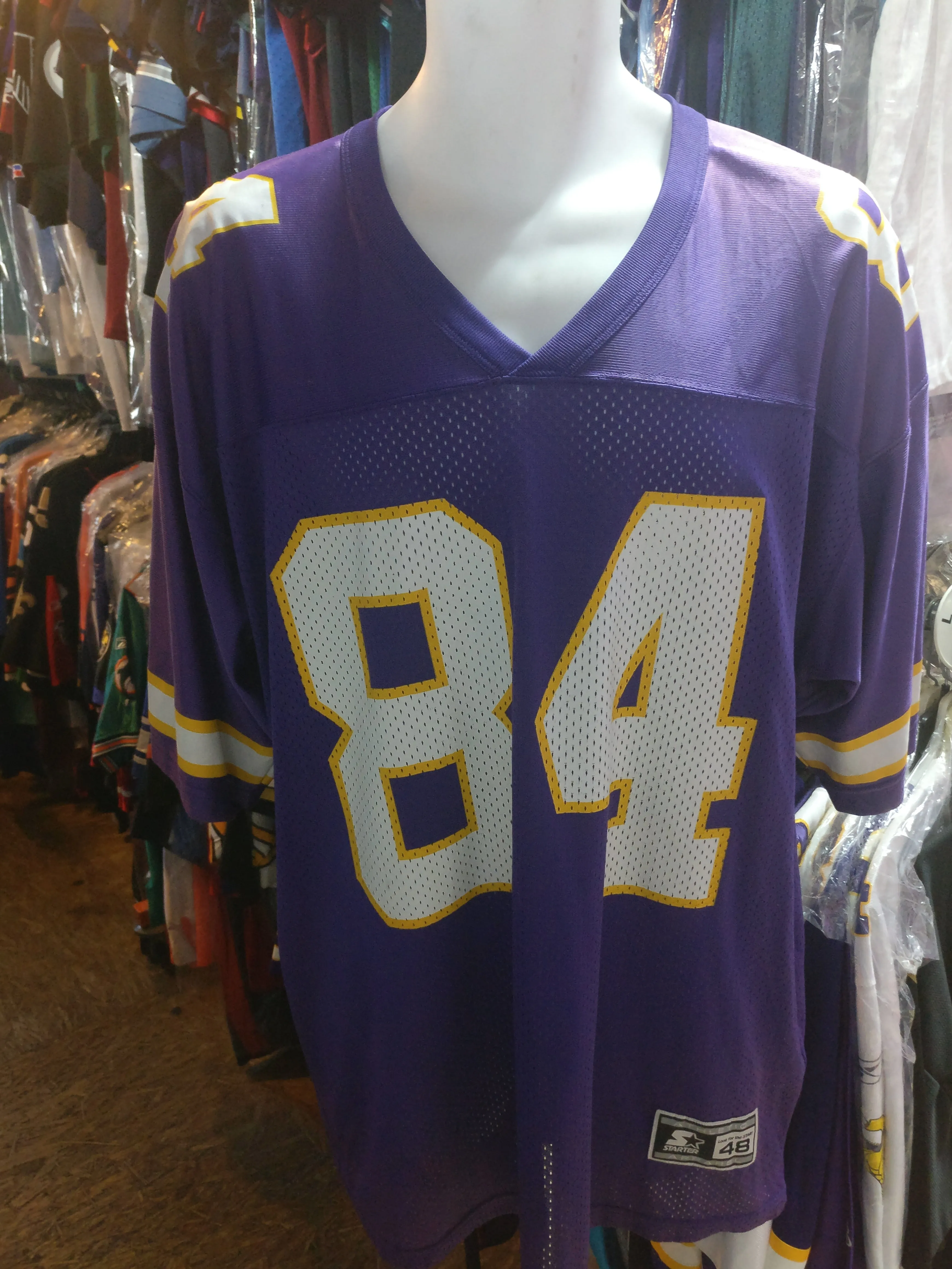 Vtg #84 RANDY MOSS Minnesota Vikings NFL Starter Jersey 48/L