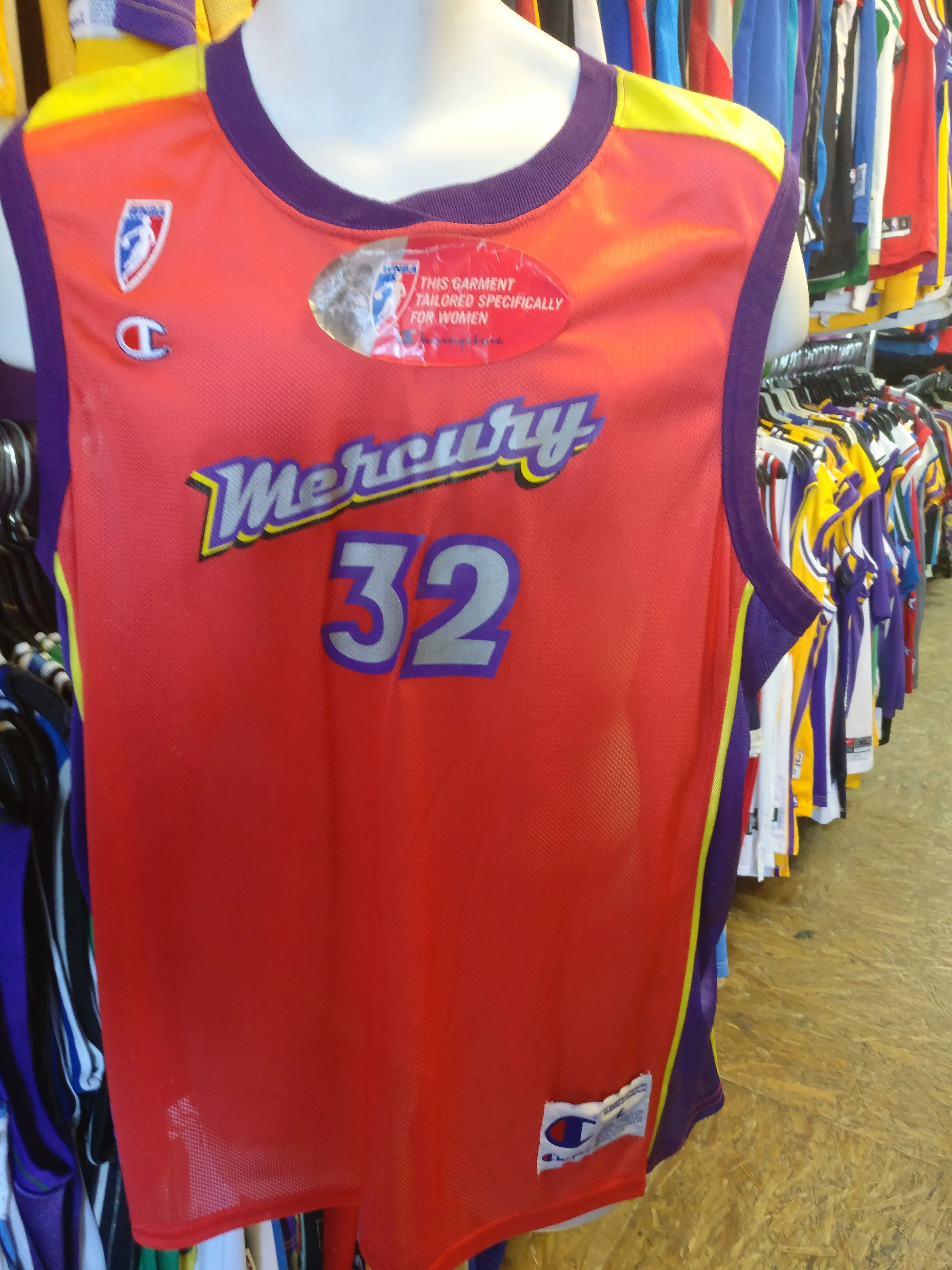 Vtg#32 BRIDGET PETTIS Phoenix Mercury WNBA Champion Jersey L(Deadstock