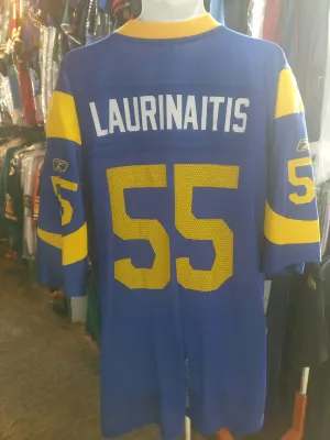 Vtg#55 JAMES LAURINAITIS Los Angeles Rams Reebok Jersey XL (Deadstock)