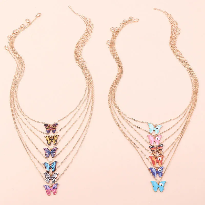 Women's Fashion All-match Butterfly Pendant Necklace