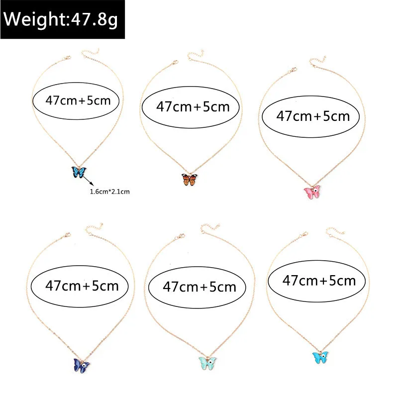 Women's Fashion All-match Butterfly Pendant Necklace