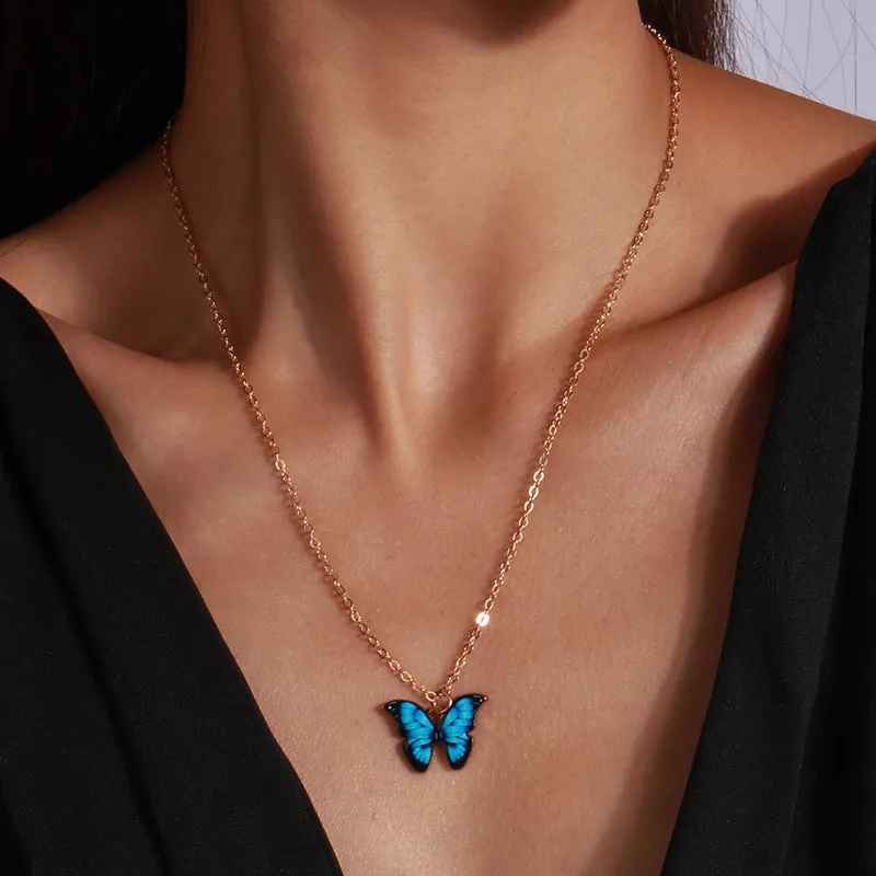 Women's Fashion All-match Butterfly Pendant Necklace