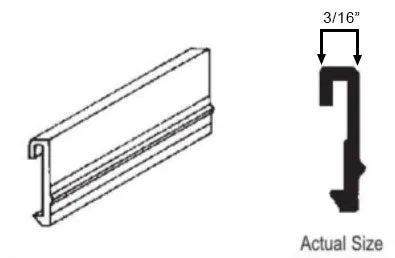 WRS Pennco White Snap-In Vinyl Rigid Glazing Bead - 6 Ft Stick